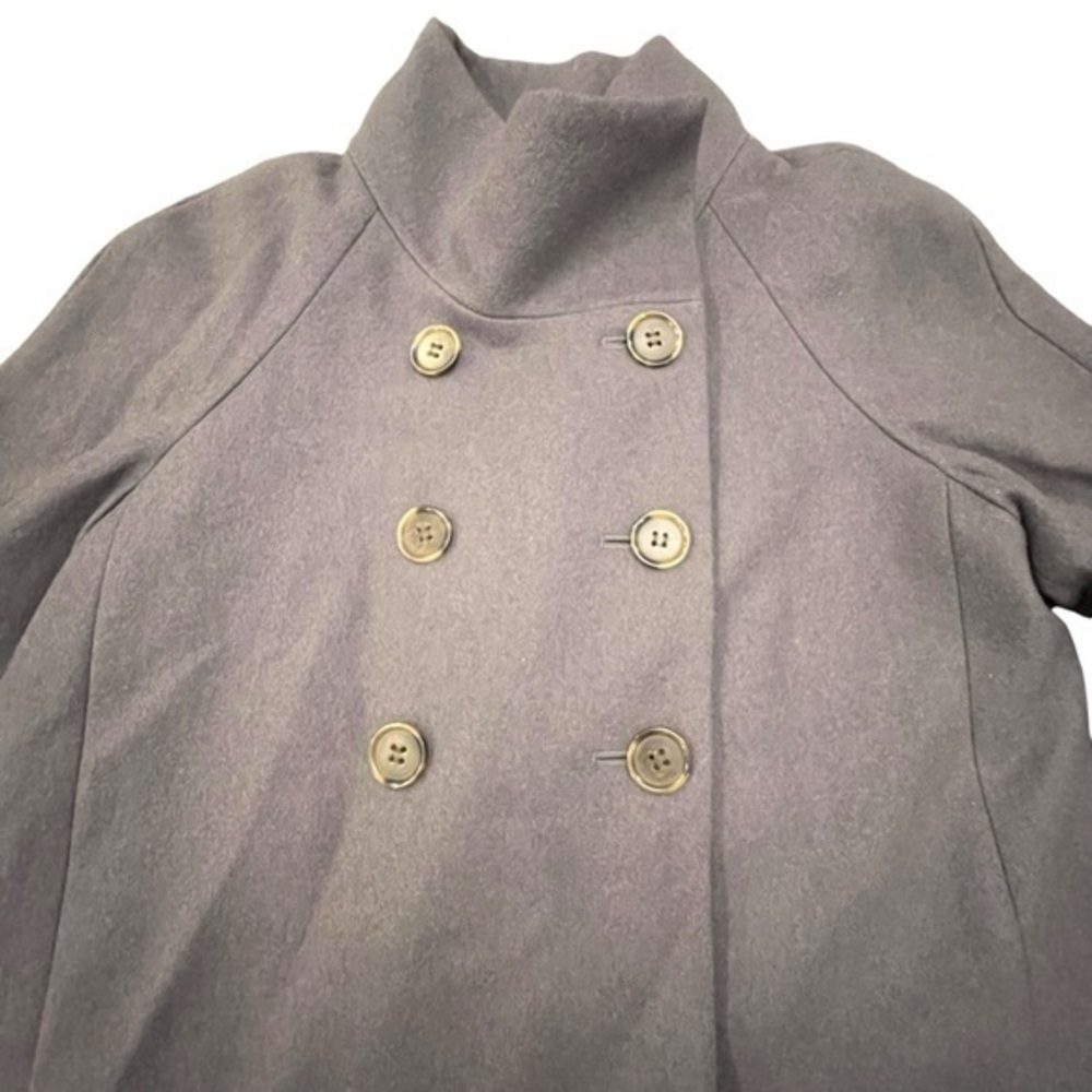 J Crew Jacket Peacoat Women’s Double Breasted Wool Coat Classic Gray Preppy Sz 2 - Picture 4 of 14
